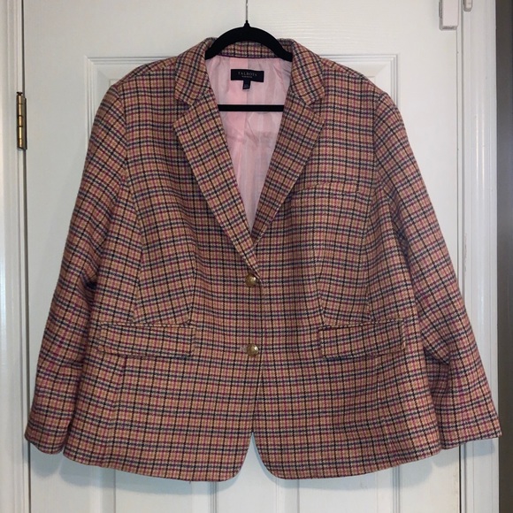 Talbots Jackets & Blazers - Talbots Women's Multicolor Checkered Blazer